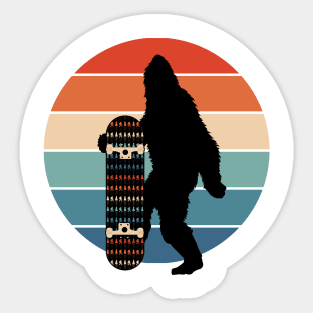 Bigfoot Funny Bigfoot Skateboard Sticker